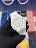 AP x Swatch Royal Oak White Ceramic Watch – Rainbow Edition