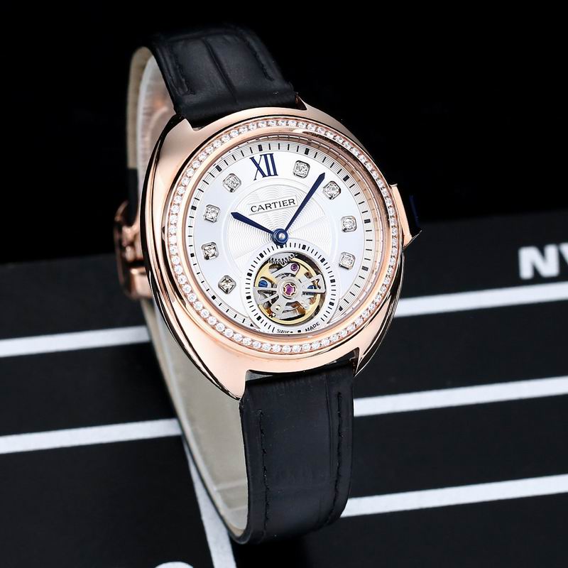 Cartier Clé de Cartier Flying Tourbillon 35mm Rose Gold Diamond Watch