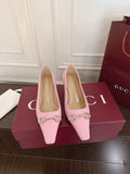 Gucci Pink Horsebit Pumps