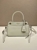 Prada Milano White Top-Handle Shoulder Bag
