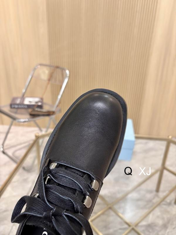 Prada Black Lace-Up Derby Shoes