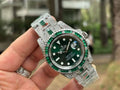 Rolex Submariner Iced Out Green Emerald & Diamond Watch 40mm